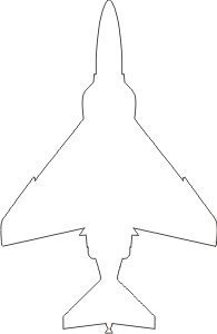 McDonnell Douglas F-4 Silhouette (White) Decal