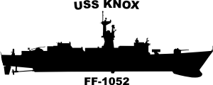 USS KNOX FF 1052 DE 1052 Silhouette Decal U S Navy USN Military 