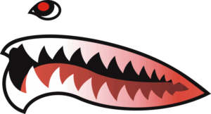 Flying Tiger Teeth & Eye (Left) Decal