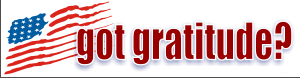 Got Gratitude Bumper Sticker 3 (Red Text) Decal