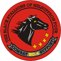 HC-4 Helicopter Combat Support Squadron 4 Black Stallions Decal
