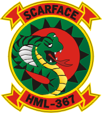 HML-367 Marine Light Helicopter Squadron Decal