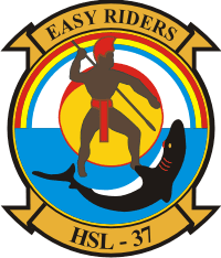 HSL-37 Helicopter Anti-Sub Squadron 37 Light Easy Riders Decal
