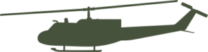 UH-1 Iroquois Huey Silhouette (Green) Decal
