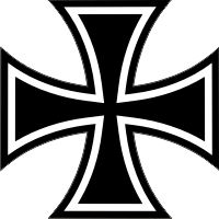 Maltese Cross (Black) Decal