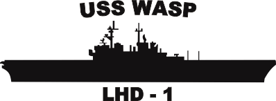 Amphibious Assault Ship LHD, Wasp Class Silhouette (Black) Decal