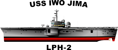 Amphibious Assault Ship LPH Iwo Jima Class (LHA 2 thru 12) Decal
