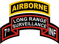 7th Infantry Long Range Surveillance Airborne Scroll & Tab Decal