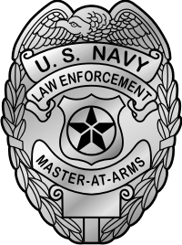U.S. Navy Master At Arms Badge Silver (1) Decal