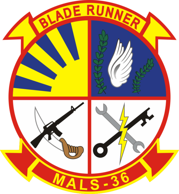 (5414)海兵隊第36海兵航空兵站支援隊MALS-36ラグマット　レア MALS-36 Marine Aviation Logistics Squadron 36 Decal - Military