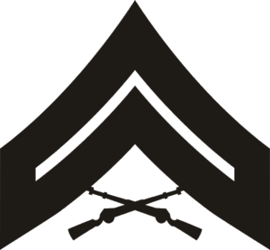 E-4 CPL Corporal (Black) Decal