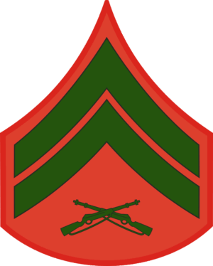 E-4 CPL Corporal (Green) Decal