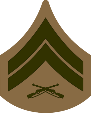 E-4 CPL Corporal (Khaki) Decal