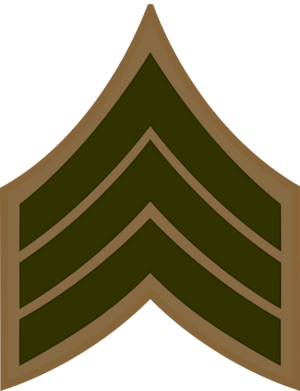 E-4 SGT Sergeant Pre-1959 (Khaki) Decal