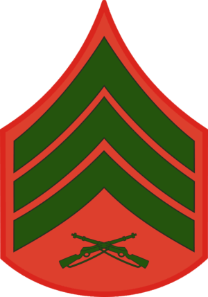 E-5 SGT Sergeant (Green) Decal