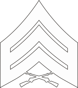 E-5 SGT Sergeant (White) Decal