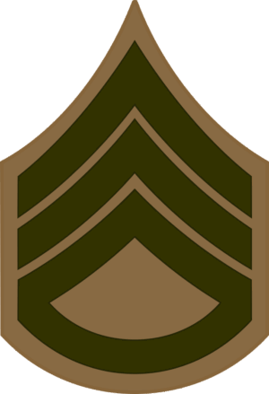 E-5 SSGT Staff Sergeant Pre-1959 (Khaki) Decal