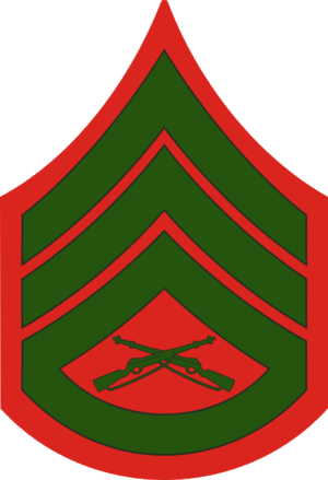 E-6 SSGT Staff Sergeant (Green) Decal