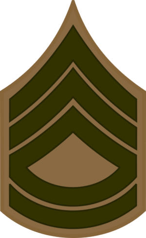 E-7 SMaj 1Sgt MSgt Pre-1959 (Khaki) Decal