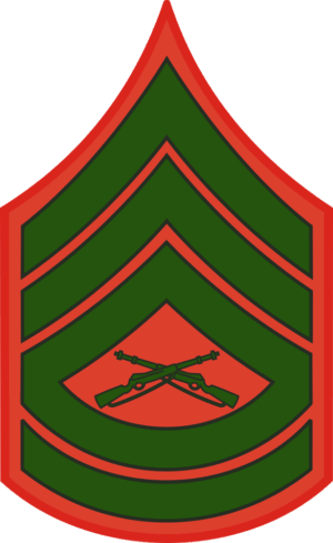 E-7 GYSGT Gunnery Sergeant (Green) Decal