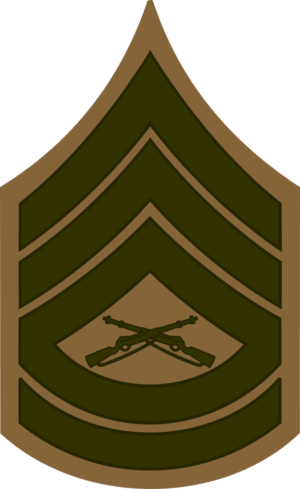 E-7 GYSGT Gunnery Sergeant (Khaki) Decal