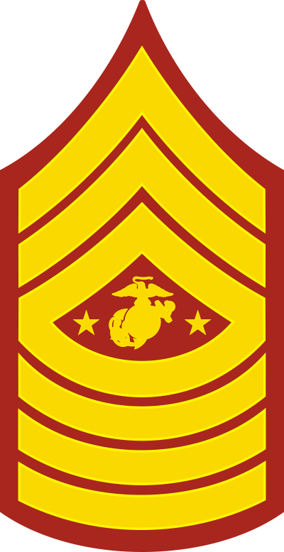 E-9 SGTMAJMC Sergeant Major Marine Corps (Gold) Decal