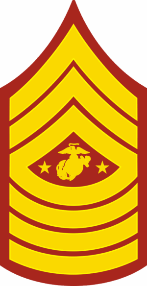 E-9 SGTMAJMC Sergeant Major Marine Corps (Gold) Decal