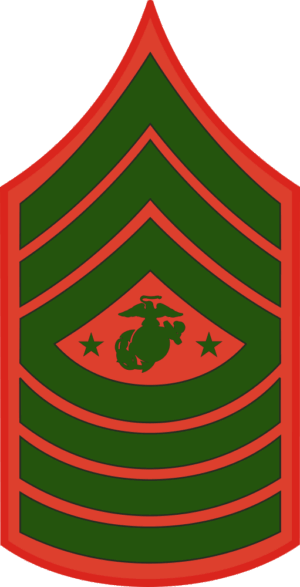 E-9 SGTMAJMC Sergeant Major Marine Corps (Green) Decal