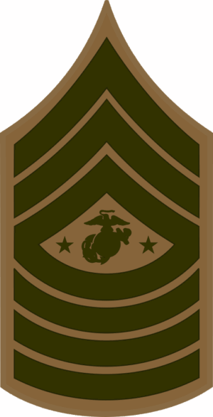 E-9 SGTMAJMC Sergeant Major Marine Corps (Khaki) Decal
