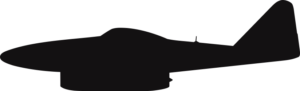 Messerschmitt ME-262 Swallow Silhouette (Black) Decal