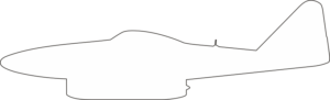 Messerschmitt ME-262 Swallow Silhouette (White) Decal