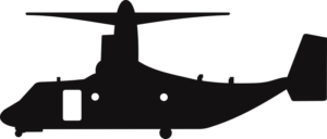 Bell MV-22 Osprey Silhouette (Black) Decal