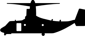 Bell MV-22 Osprey Silhouette (Black) Decal