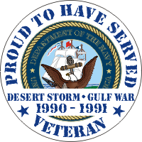 Navy Proud to have Served Desert Storm-Gulf War Decal