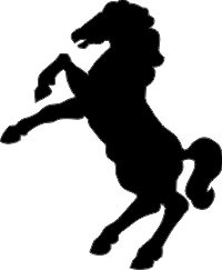 Norfolk Southern Horse Black Decal