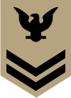 Navy E-5 Petty Officer Second Class (Khaki) Decal