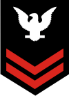 Navy E-5 Petty Officer Second Class (Red) Decal