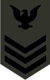 Navy E-6 Petty Officer First Class (Subued) Decal