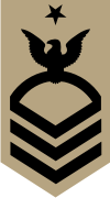 Navy E-8 Senior Chief Petty Officer (Khaki) Decal