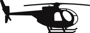 OH-6 Hughes Silhouette (Black) Decal