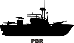 Patrol Boat River PBR  (Black) Decal