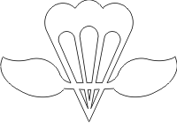 Parachute Rigger Silhouette (White) Decal