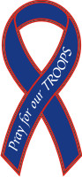 Pray for Our Troops (Blue) Decal