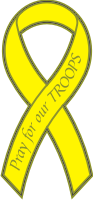 Pray for Our Troops (Yellow) Decal