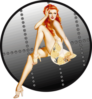 Casino Girl Rivets Decal