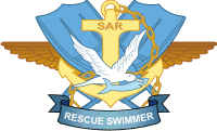 Search and Rescue Swimmer GOLD Decal
