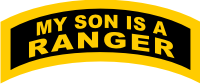 My Son is a Ranger Tab (Yellow/Black) Decal