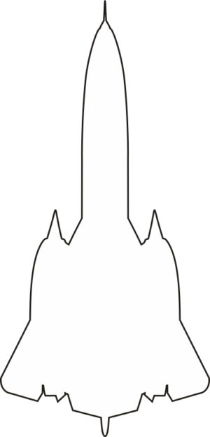 Lockheed SR-71 Blackbird Silhouette (White) Decal
