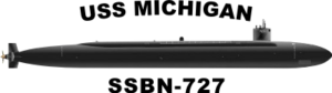 Ohio Class Ballistic Missile Submarine SSBN Decal