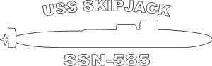 Nuclear Submarine SSN (White) Decal